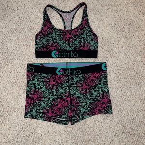 Ethika Sports bra and short set